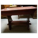 Red Wood Small Bench
