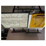 Small Wire Shelves, String Sailboat Display, Hand