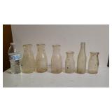 Vintage Glass Milk Bottles