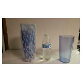 (4) Blue Plastic Cups