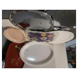 Assorted Serving Trays, Daisy Placemats