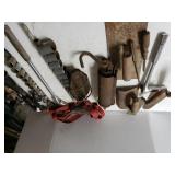 Socket Wrench, Sockets, Vintage Hand Drill,