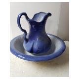 Blue Wash Bowl & Pitcher