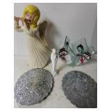 Angel Statue, Snowman Candle Vase, Pot Holders
