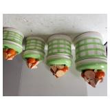 Orange/green Kitchen Canisters