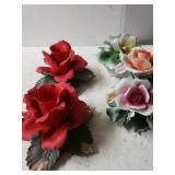 Floral Red Flower Candle Holders & Floral Decor
