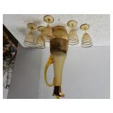 Golden Decanter & Glasses