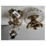 Vintage Glass Lamp Base & Vintage Lighter