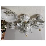 Gold Rimmed Flowered China Made In Germany-cups,