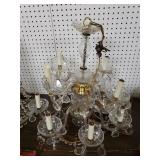 Beveled Glass Electric Chandler