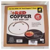 Red Copper Fry Pan Lid, New