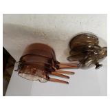 Brown Glass Cooking Pots With Lids