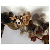 Assorted Stuffed Animals & Bear Figure