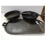 Cast Iron Griddle & Skillet Pans