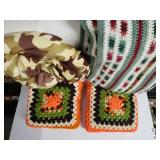 Crochet Pillows,  Knitted Blanket,  Camouflage