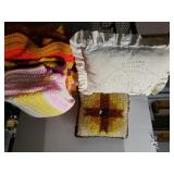 Assorted Knitted Blankets & Pillows
