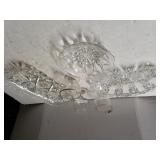 Assorted Beveled Dishes & Glass Stemware