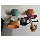 Cast Iron Decorative Pot, Clay Pot Figures, Clay