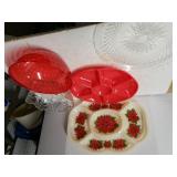 Assorted Plastic Serving Trays & Bowl