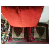 Christmas Tree Pillows & Red Pillow