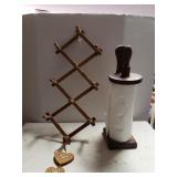 Wooden Paper Towel Holder & Decorative Towel