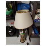 Blue Tarp & Colonial Print Lamp