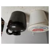 Brown Jug & Plastic Container