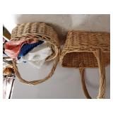 Baskets(2) With Assorted Fabric