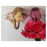 Red Flower Boutique & Glass Basket With Flowers