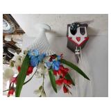 White Bubble Flower Vase & Hanging Church With