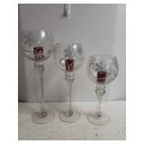 Decorative Glass Wine Goblet Candle Holder
