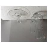 Glass Flower Vase & Glass Handle Display Tray