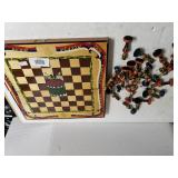 Wooden Checkers With Soldiers