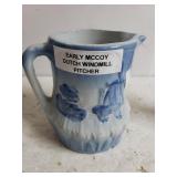 Early Mccoy Dutch Windmill Pitcher