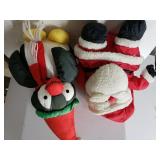 Stuffed Santa & Penguin