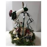 Snowman Lighted Table Wreath