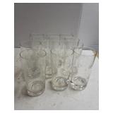 Flowered Etched Glasses
