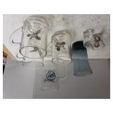 Shot Glasses, Fowl Beer Mugs, Miller Lite Mug.