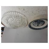 Glass Plate & Decorative Bowl