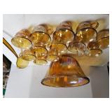 Golden Metallic Punch Bowl & Cups