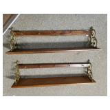 Wooden Shelves With Hooks