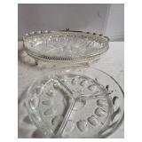 Glass Candy Dish, Glass Candy Dish In Silver Like