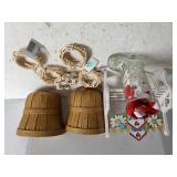 Basket Wall Decor,  Small Decorative Bench, Glass