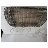 Glass Candy Dish, Cake Plate & Pyrex Casserole