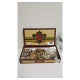 Assorted Costume Jewelry In Aspira Cigar Bo