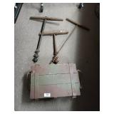 Wooden Cartridge Like Box & Vintage Ground