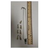 Ladies Silver Tone Necklace W/flip-flop Pendants