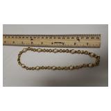 Ladies Gold Tone Necklace W/pearl-like Accents -
