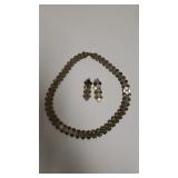 Two-tone Necklace & Earrings Set