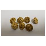 (7) Superior Quality Gold Tone Eagled Designed